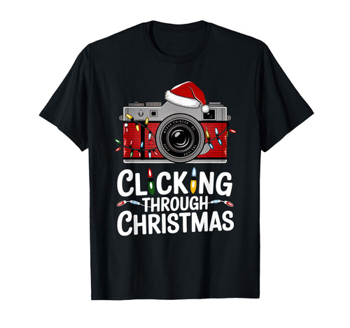 Clicking Through Camera Holiday Light T-Shirt - Custom Art Print Unisex - T-Shirt, Sweatshirt, Hoodie