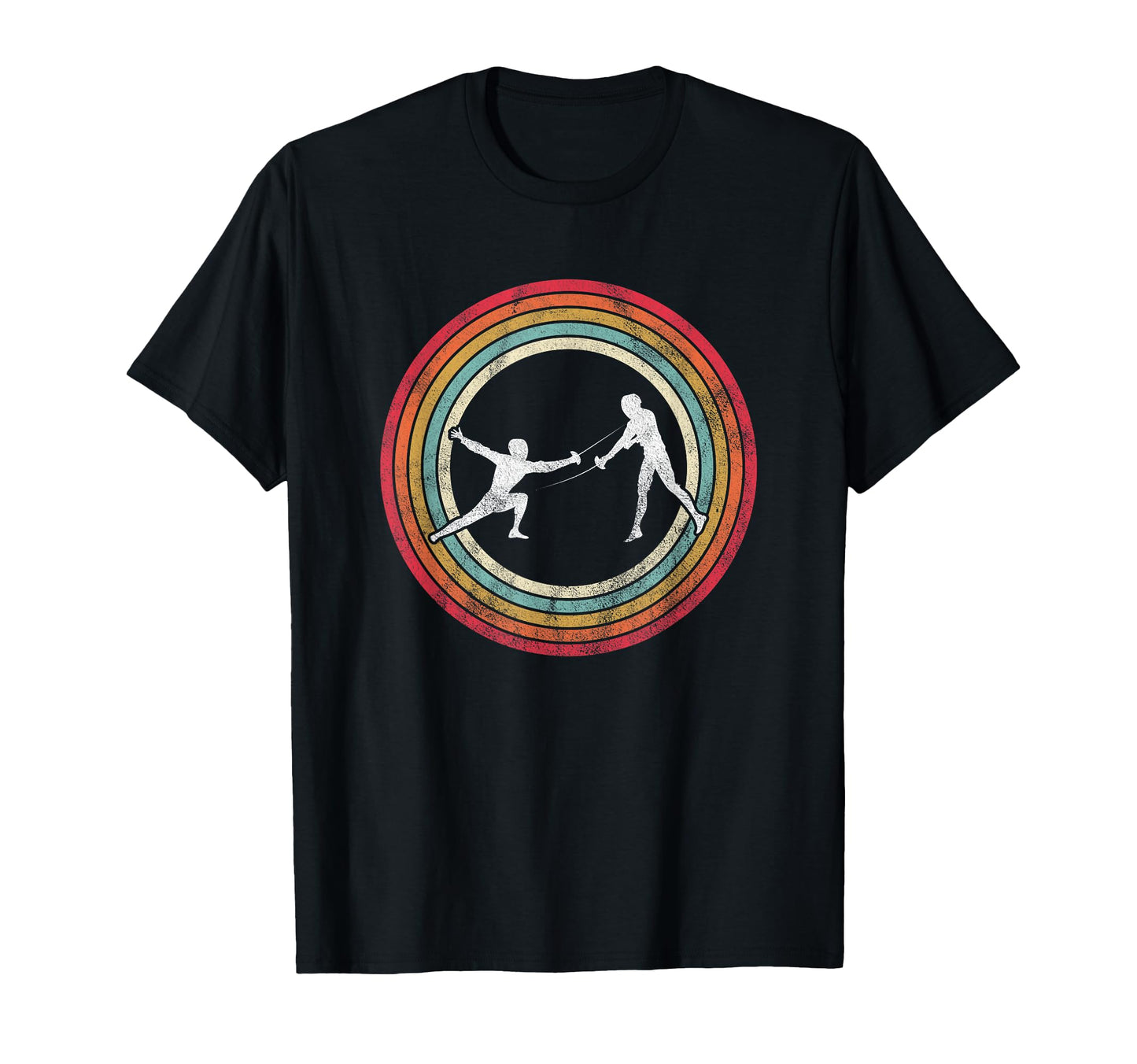 Fencing Fencer Rainbow T-Shirt - Streetwear Style for Adults - T-Shirt, Sweatshirt, Hoodie