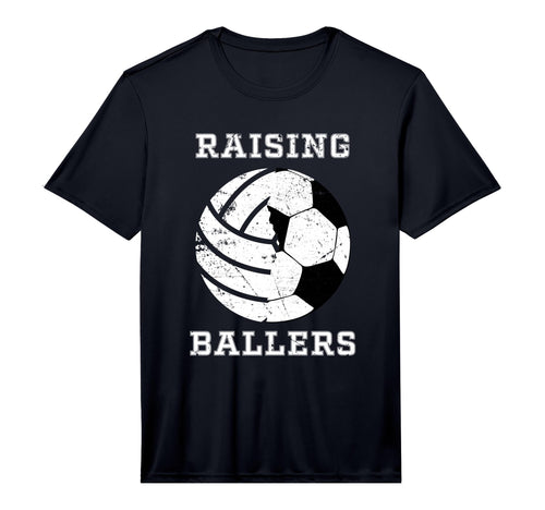 Mens Raising Ballers Soccer T-Shirt - Novelty Apparel for Adults - T-Shirt, Sweatshirt, Hoodie