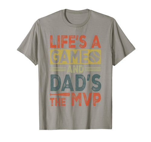 Dad Baseball Lifes Game And Dads Mvp T-Shirt - Aesthetic Graphic Unisex - T-Shirt, Sweatshirt, Hoodie