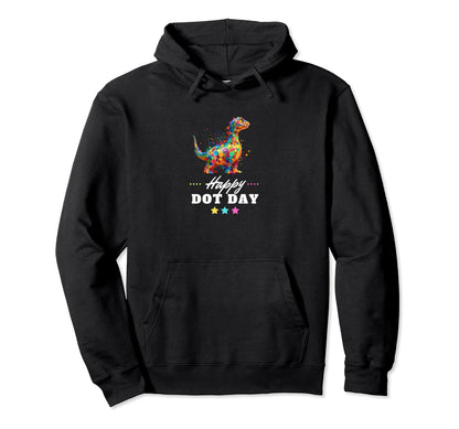 Colorful Polka Dots Dinosaur Lover Hoodie - Fun Novelty Design Unisex - T-Shirt, Sweatshirt, Hoodie