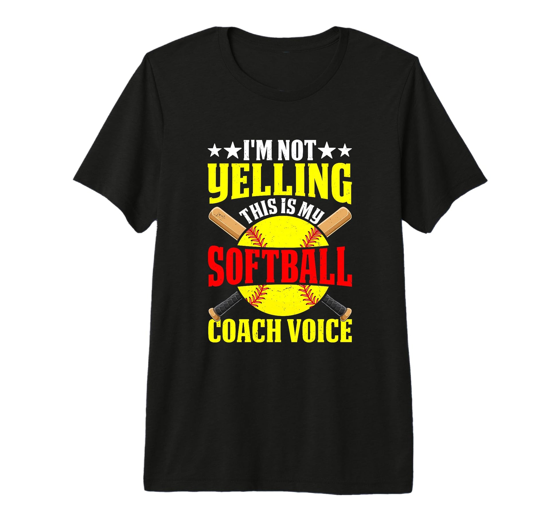 Yelling Softball Coach Voice T-Shirt - Casual Everyday Wear for Adults - T-Shirt, Sweatshirt, Hoodie