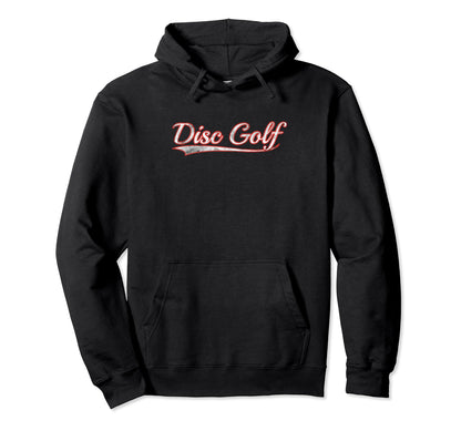 Disc Golf Varsity Distressed Hoodie - Fun Novelty Design for Adults - T-Shirt, Sweatshirt, Hoodie