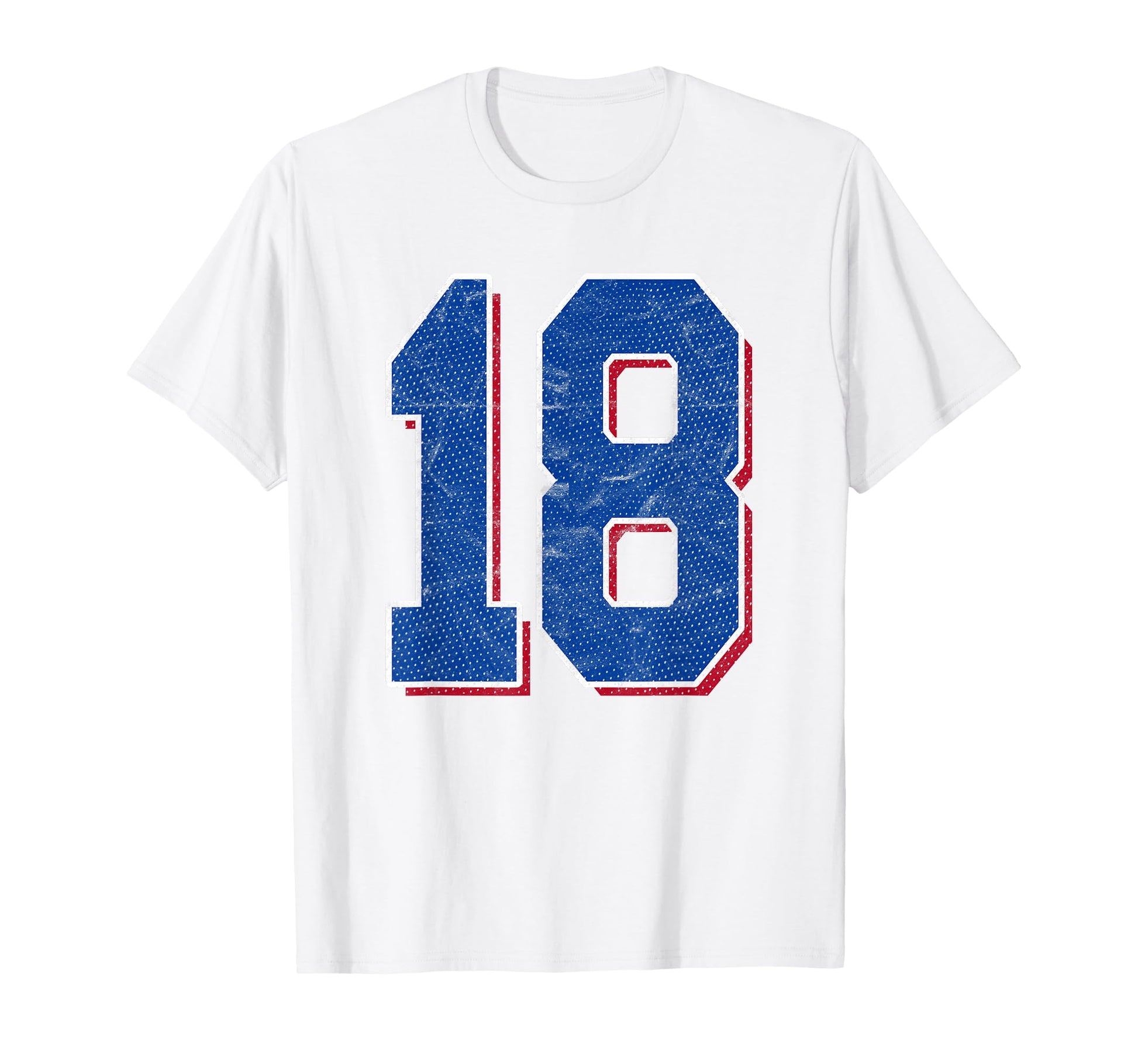 Number 18 Numbered Uniform Sports T-Shirt - Aesthetic Graphic Men Women - T-Shirt, Sweatshirt, Hoodie