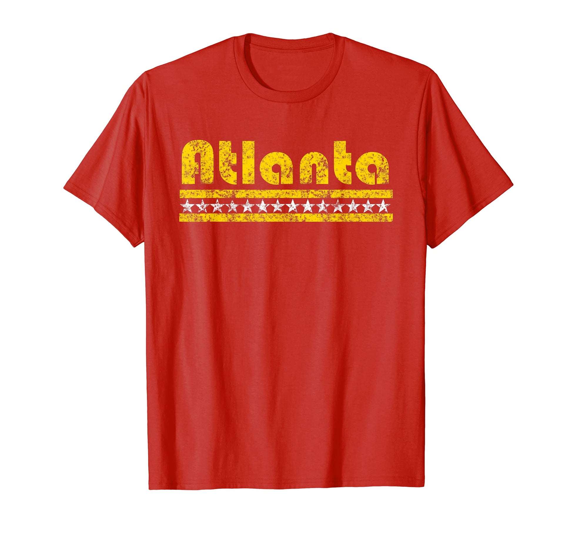 Atlanta Georgia Star Stripe Weathered T-Shirt - Minimalist Print Unisex - T-Shirt, Sweatshirt, Hoodie