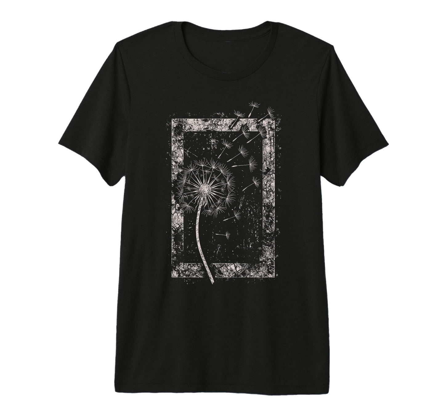 Dandelion Flower Grunge Alt T-Shirt - Custom Art Print Men Women - T-Shirt, Sweatshirt, Hoodie