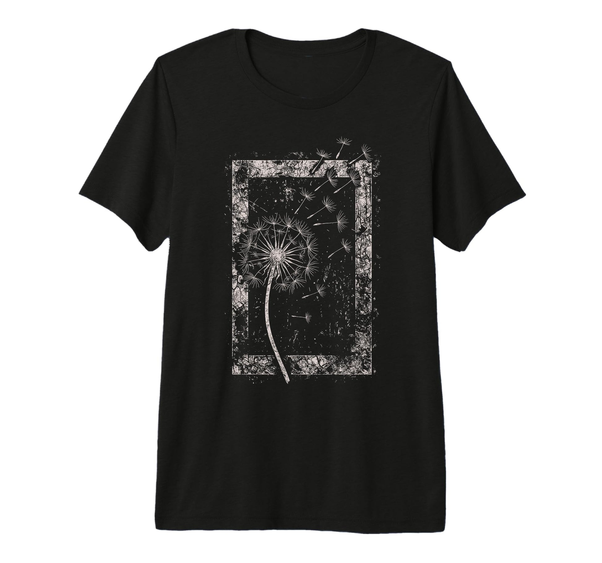 Dandelion Flower Grunge Alt T-Shirt - Custom Art Print Men Women - T-Shirt, Sweatshirt, Hoodie