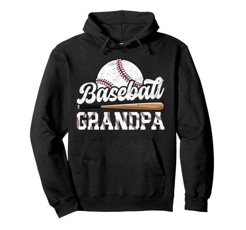 Baseball Grandpa Baseball Player Hoodie - Casual Everyday Wear Men Women - T-Shirt, Sweatshirt, Hoodie