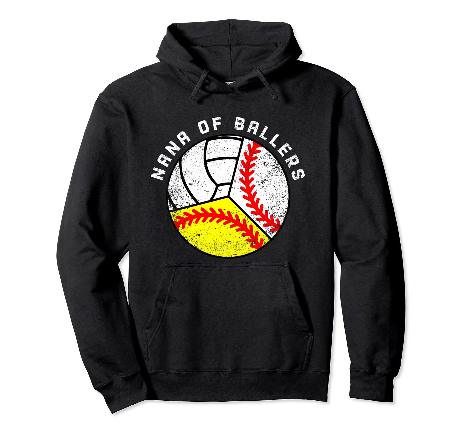 Nana Ballers Funny Baseball Softball Hoodie - Aesthetic Graphic Unisex - T-Shirt, Sweatshirt, Hoodie