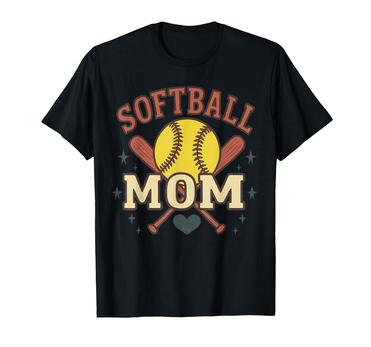 Proud Softball Mom Life Love My T-Shirt - Custom Art Print Men Women - T-Shirt, Sweatshirt, Hoodie