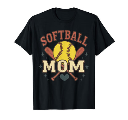 Proud Softball Mom Life Love My T-Shirt - Custom Art Print Men Women - T-Shirt, Sweatshirt, Hoodie
