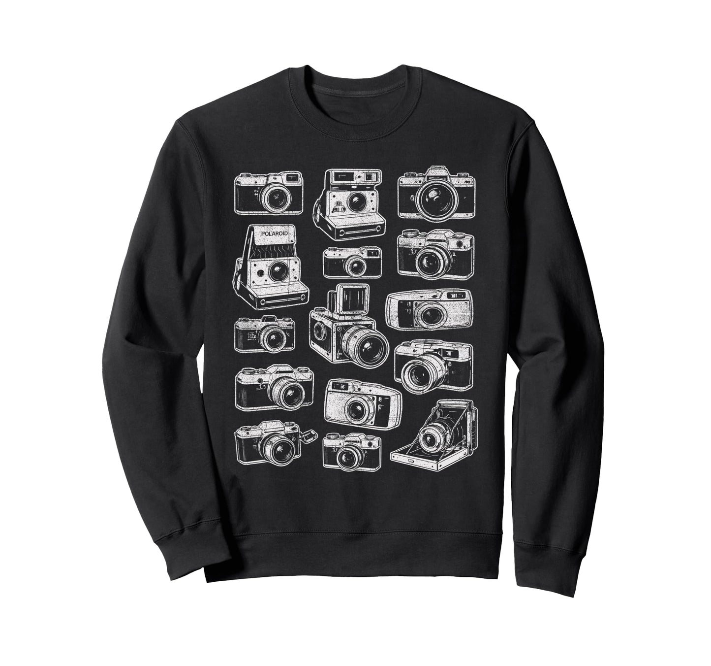 Photographer Camera Collection Sweatshirt - Minimalist Print for Adults - T-Shirt, Sweatshirt, Hoodie