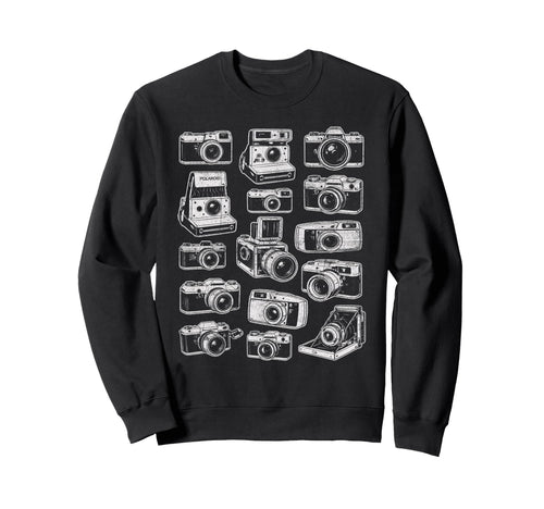 Photographer Camera Collection Sweatshirt - Minimalist Print for Adults - T-Shirt, Sweatshirt, Hoodie