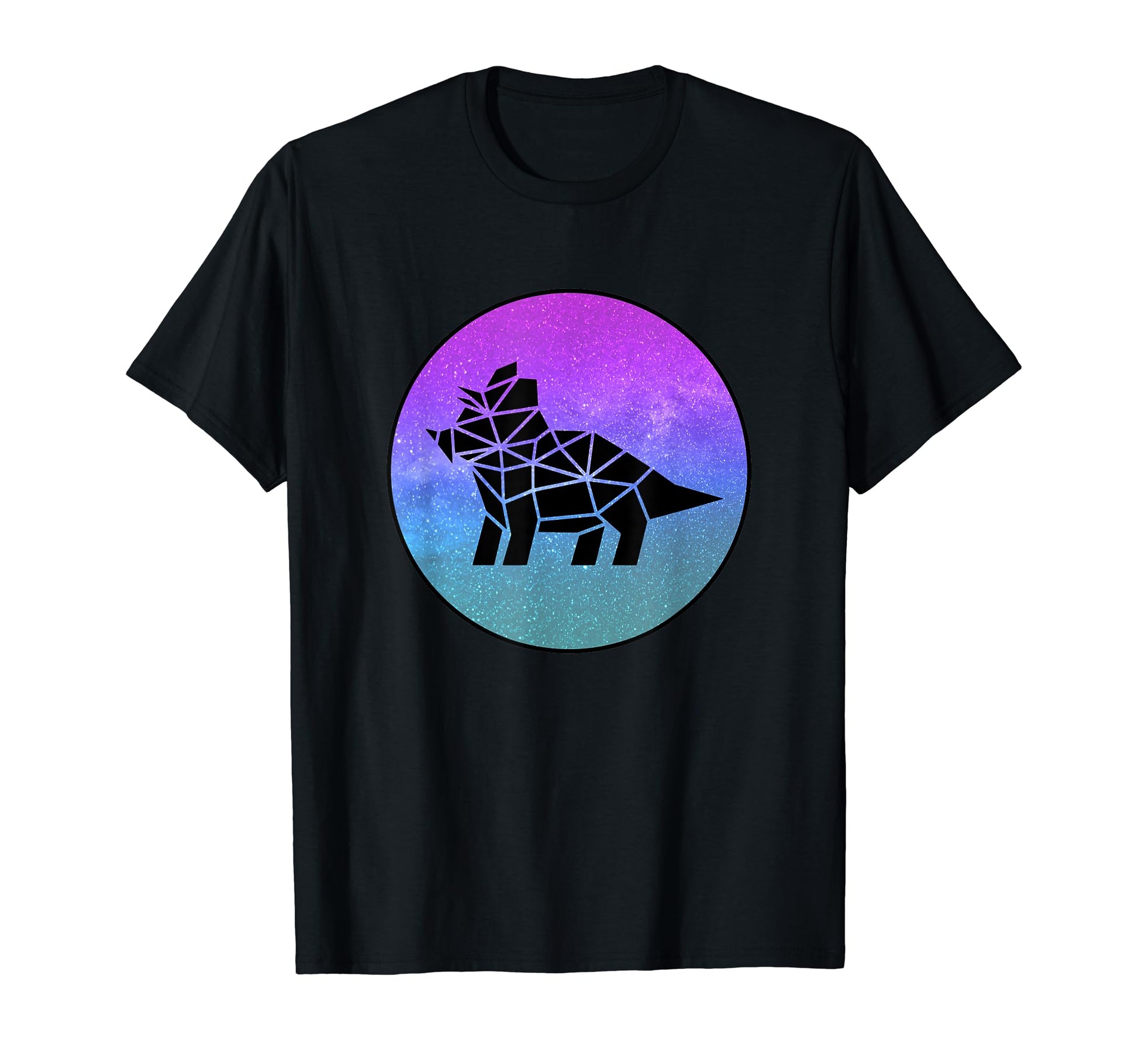 Triceratops Dinosaur Origami Galaxy T-Shirt - Aesthetic Graphic for Adults - T-Shirt, Sweatshirt, Hoodie