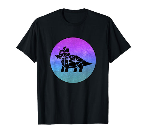 Triceratops Dinosaur Origami Galaxy T-Shirt - Aesthetic Graphic for Adults - T-Shirt, Sweatshirt, Hoodie
