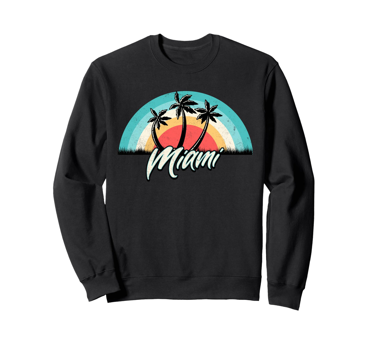 Matching Family Vacation Sunset Miami Sweatshirt - Unique Graphic Men Women - T-Shirt, Sweatshirt, Hoodie