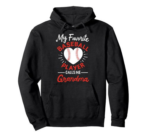 Baseball Grandma Grandmother Baseball Hoodie - Graphic Print Men Women - T-Shirt, Sweatshirt, Hoodie