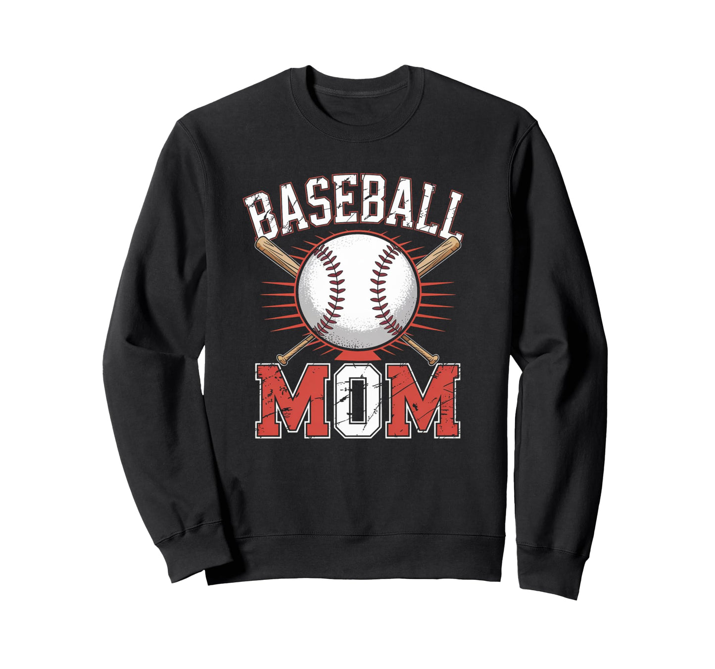 Baseball Mom Proud Baseball Sweatshirt - Aesthetic Graphic for Adults - T-Shirt, Sweatshirt, Hoodie