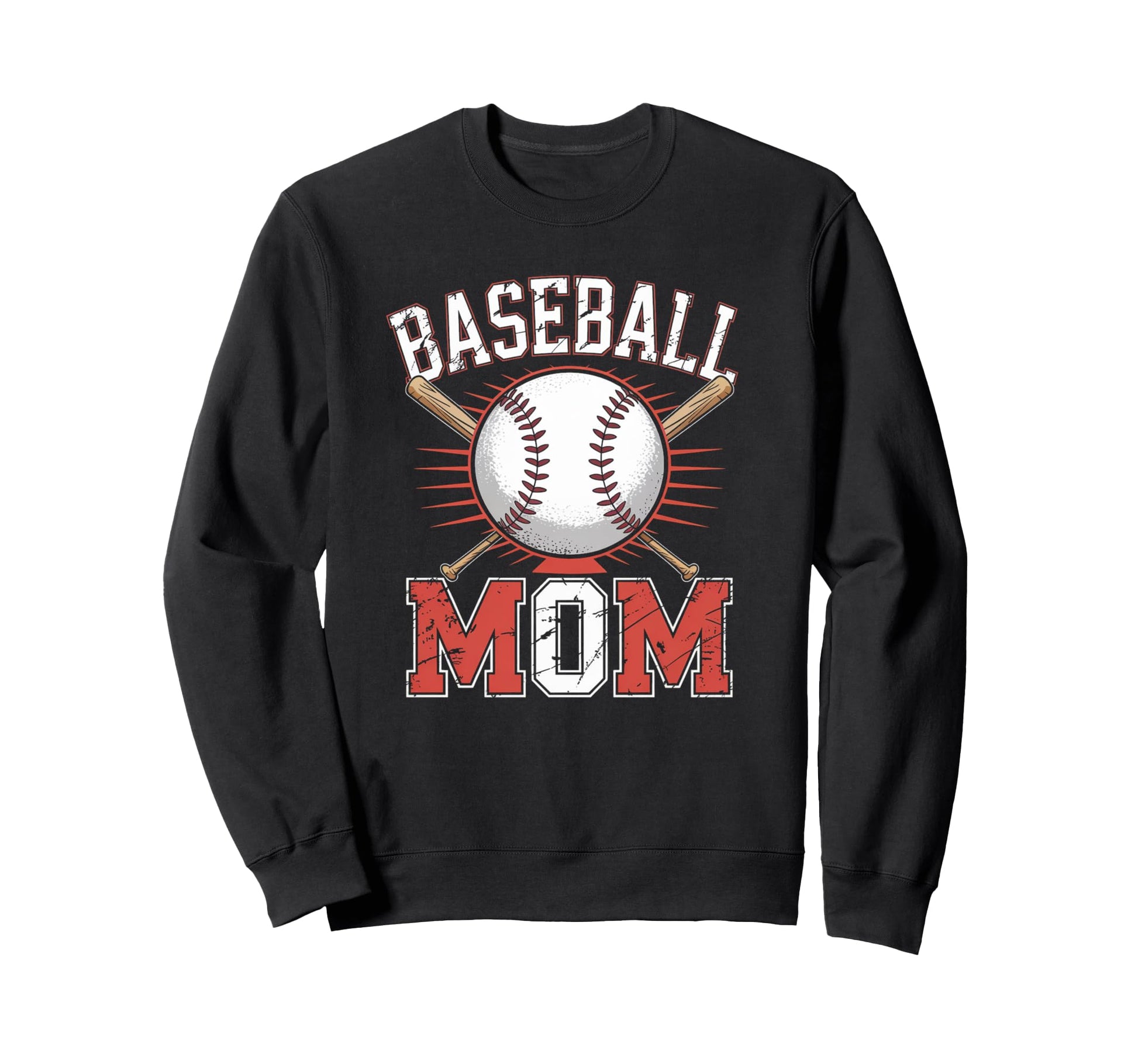 Baseball Mom Proud Baseball Sweatshirt - Aesthetic Graphic for Adults - T-Shirt, Sweatshirt, Hoodie