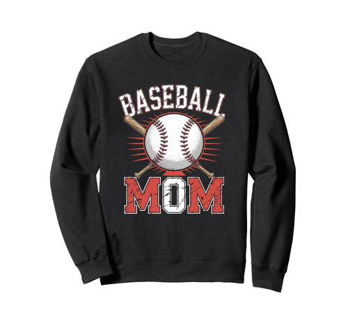 Baseball Mom Proud Baseball Sweatshirt - Aesthetic Graphic for Adults - T-Shirt, Sweatshirt, Hoodie