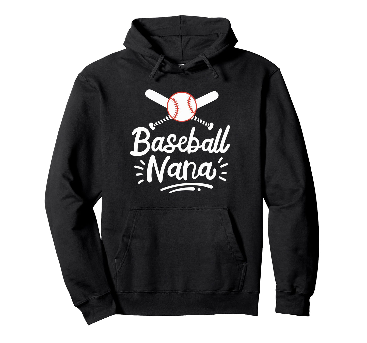 Baseball Nana Grandma Grandmother Hoodie - Minimalist Print for Adults - T-Shirt, Sweatshirt, Hoodie