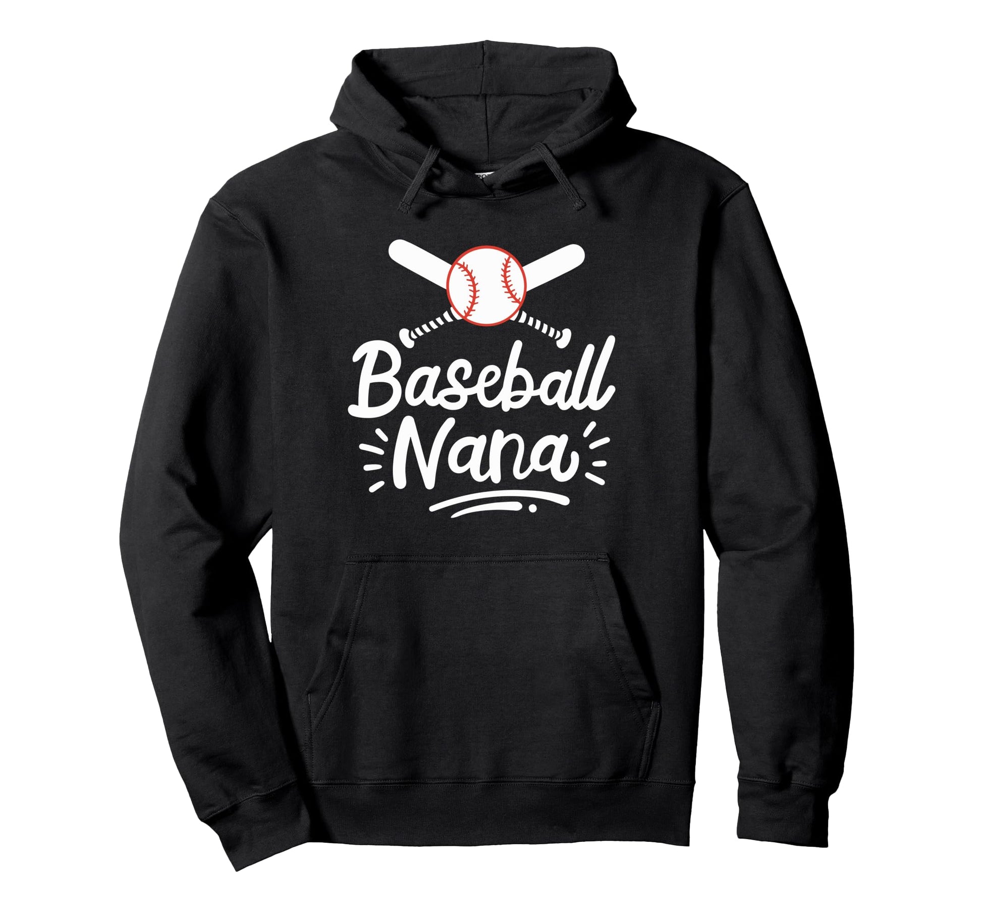 Baseball Nana Grandma Grandmother Hoodie - Minimalist Print for Adults - T-Shirt, Sweatshirt, Hoodie