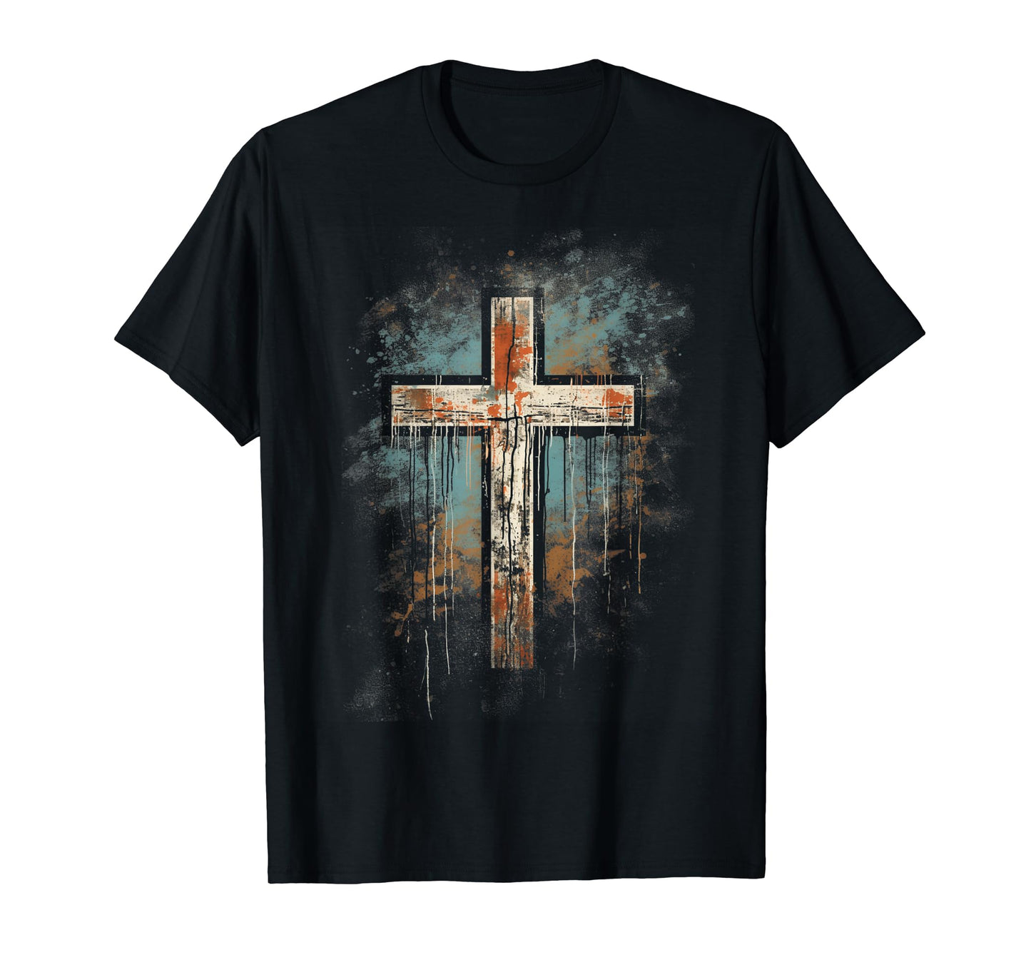 Cross Distressed 90S Goth Grunge T-Shirt - Custom Art Print for Adults - T-Shirt, Sweatshirt, Hoodie