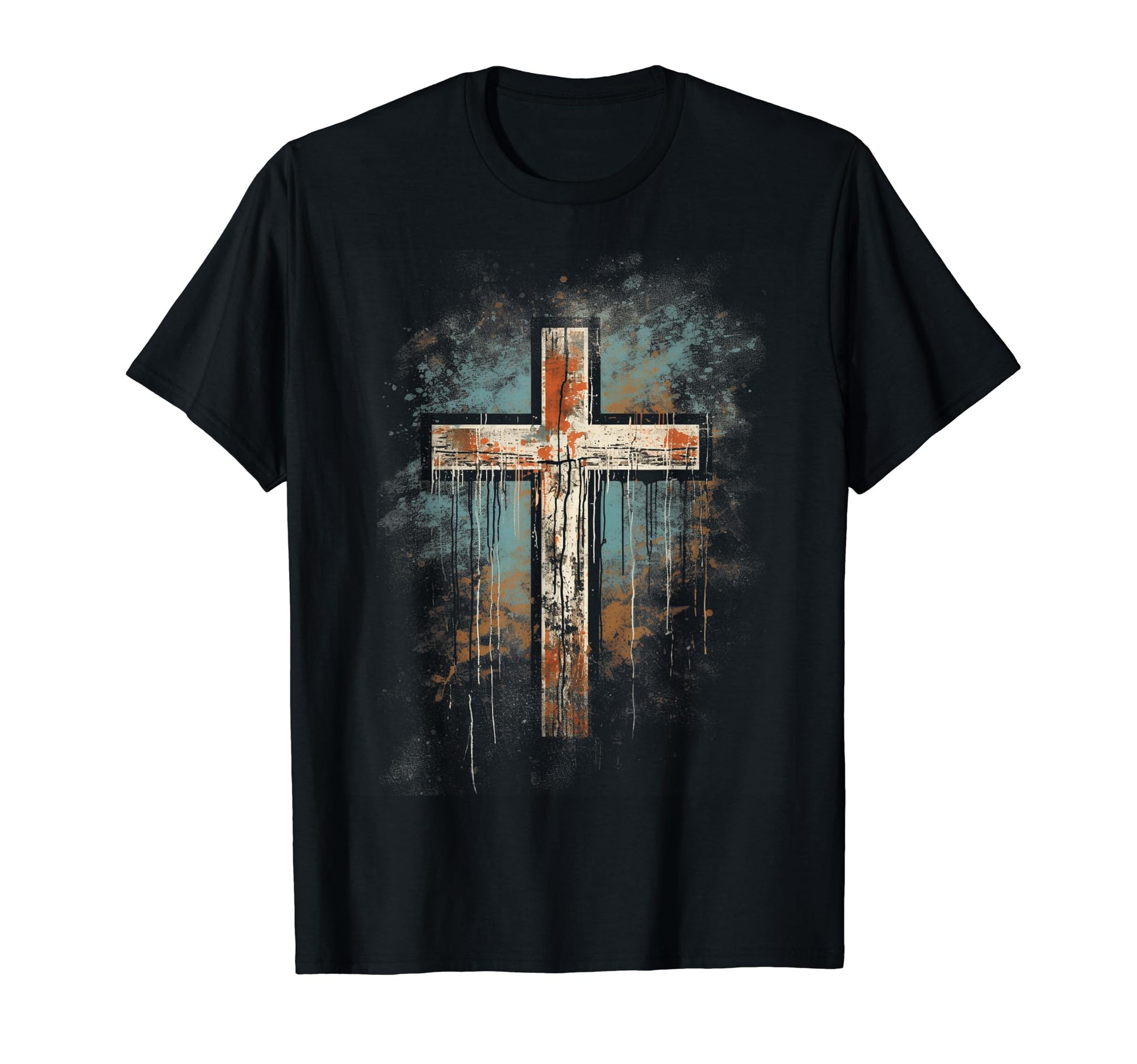 Cross Distressed 90S Goth Grunge T-Shirt - Custom Art Print for Adults - T-Shirt, Sweatshirt, Hoodie