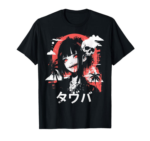 Goth Grunge Demon Anime Waifu Horror T-Shirt - Minimalist Print Men Women - T-Shirt, Sweatshirt, Hoodie