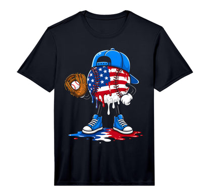 Baseball Ice Cream Drip Catcher T-Shirt - Aesthetic Graphic Unisex - T-Shirt, Sweatshirt, Hoodie