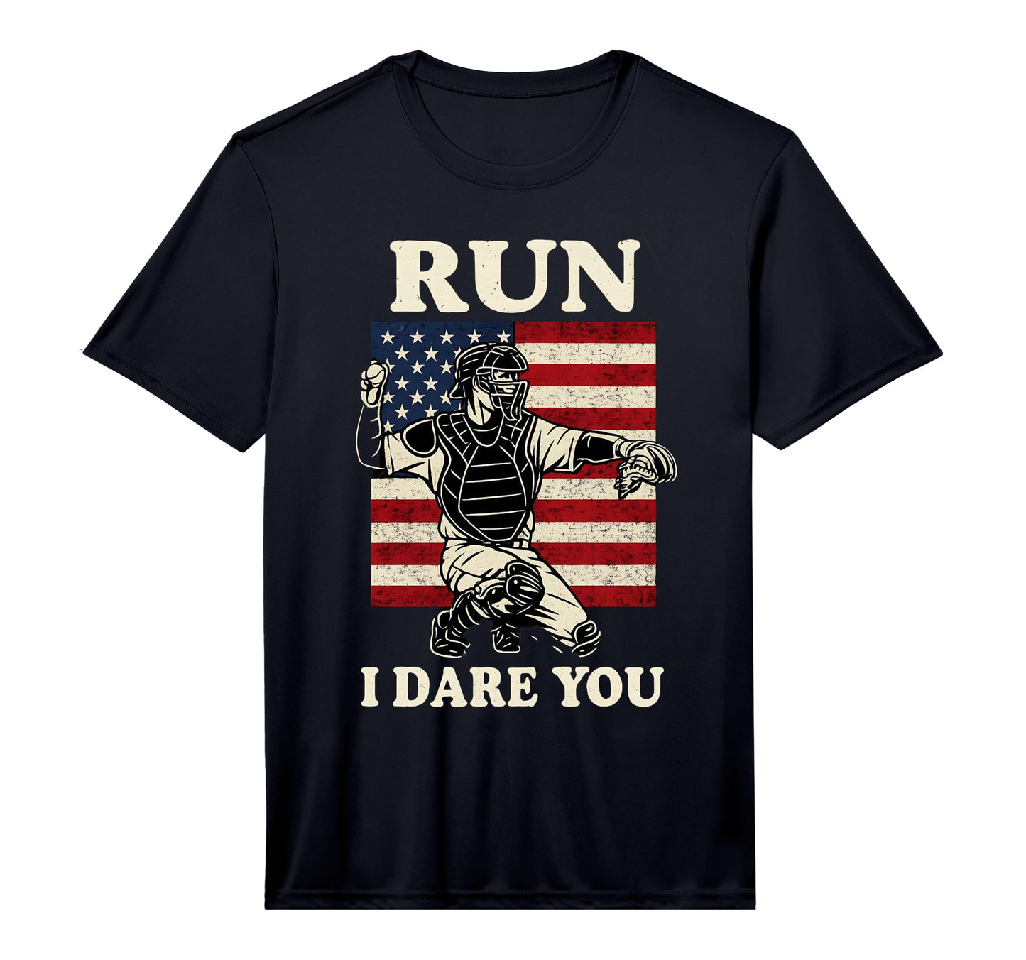 Run Steal I Dare You Baseball Fans Catcher T-Shirt - Trendy Graphic Unisex - T-Shirt, Sweatshirt, Hoodie