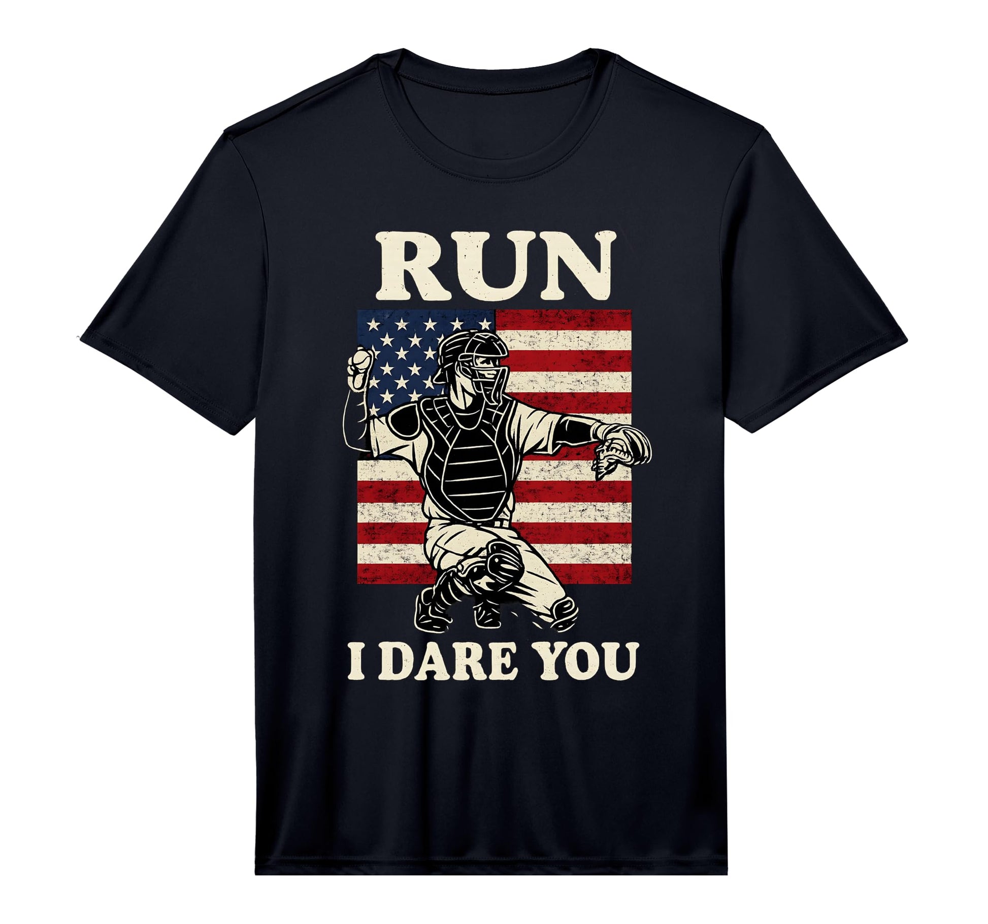 Run Steal I Dare You Baseball Fans Catcher T-Shirt - Trendy Graphic Unisex - T-Shirt, Sweatshirt, Hoodie