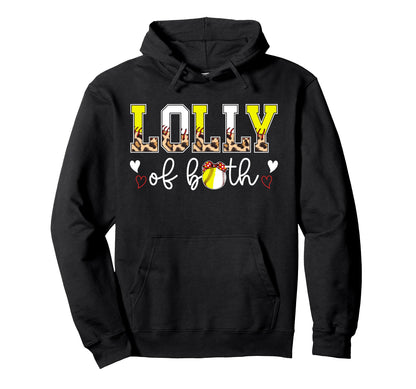 Lolly Both Leopard Softball Baseball Hoodie - Fun Novelty Design Unisex - T-Shirt, Sweatshirt, Hoodie