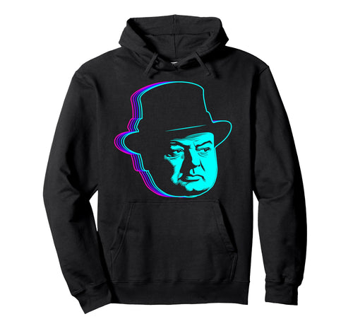 Winston Churchill British Vaporwave Hoodie - Custom Art Print Men Women - T-Shirt, Sweatshirt, Hoodie