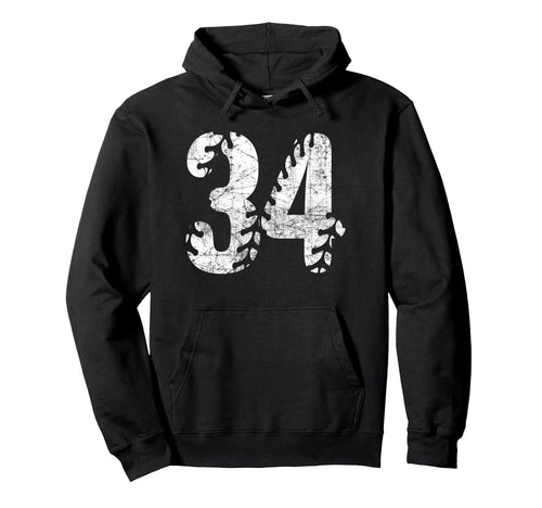 Baseball Softball Mom 34 Number 34 Hoodie - Unique Graphic Unisex - T-Shirt, Sweatshirt, Hoodie