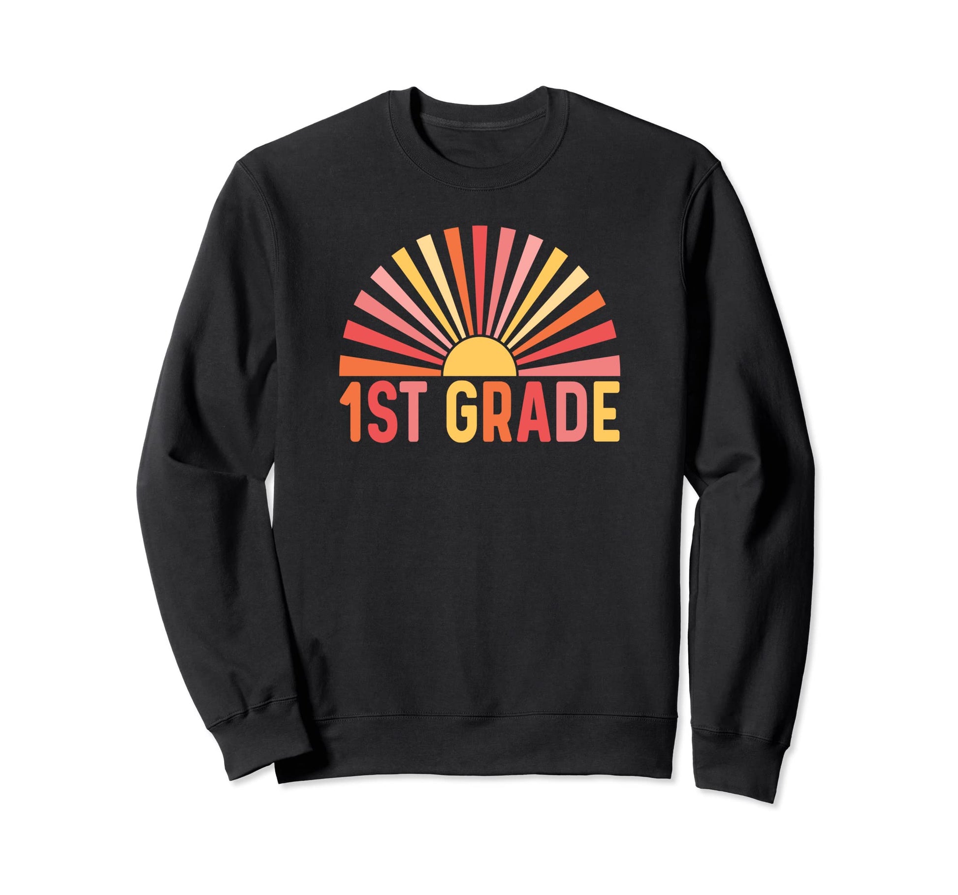 1St Grade Teacher Rainbow Heart Sweatshirt - Fun Novelty Design Men Women - T-Shirt, Sweatshirt, Hoodie
