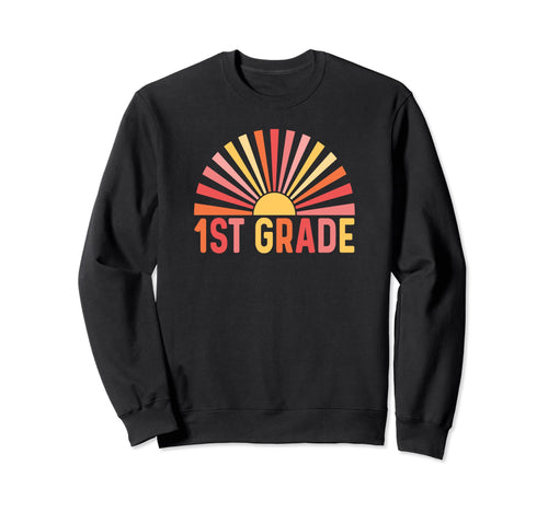 1St Grade Teacher Rainbow Heart Sweatshirt - Fun Novelty Design Men Women - T-Shirt, Sweatshirt, Hoodie