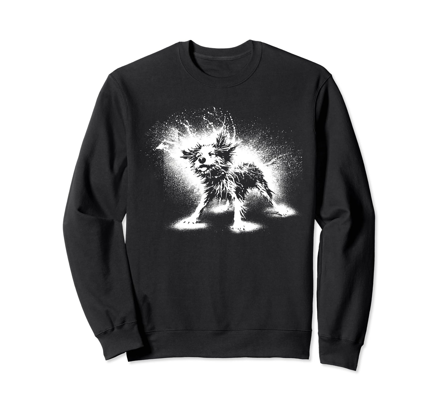 Funny Dog Paint Splatter Grunge 90S Sweatshirt - Custom Art Print Unisex - T-Shirt, Sweatshirt, Hoodie