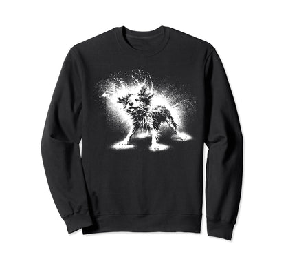 Funny Dog Paint Splatter Grunge 90S Sweatshirt - Custom Art Print Unisex - T-Shirt, Sweatshirt, Hoodie