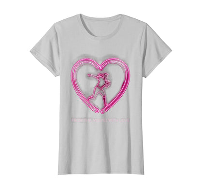 From Mound Love Womens Baseball T-Shirt - Aesthetic Graphic for Adults - T-Shirt, Sweatshirt, Hoodie