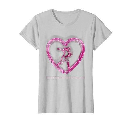 From Mound Love Womens Baseball T-Shirt - Aesthetic Graphic for Adults - T-Shirt, Sweatshirt, Hoodie