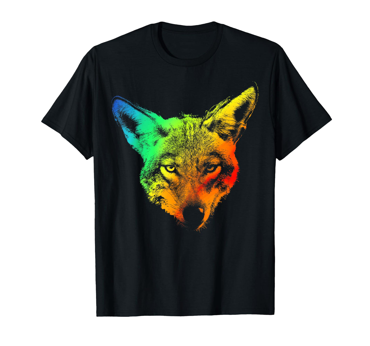 Coyote Colorful Rainbow T-Shirt - Minimalist Print Unisex - T-Shirt, Sweatshirt, Hoodie