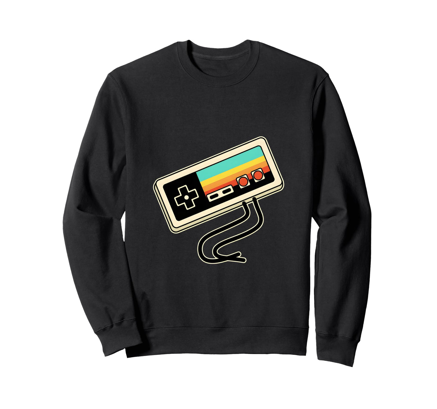 Gaming Controller Rainbow 80S 90S Sweatshirt - Aesthetic Graphic Unisex - T-Shirt, Sweatshirt, Hoodie