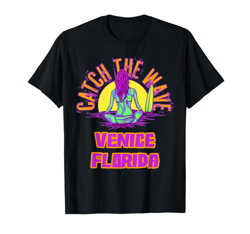 Venice Florida Surfing Vaporwave T-Shirt - Aesthetic Graphic Men Women - T-Shirt, Sweatshirt, Hoodie