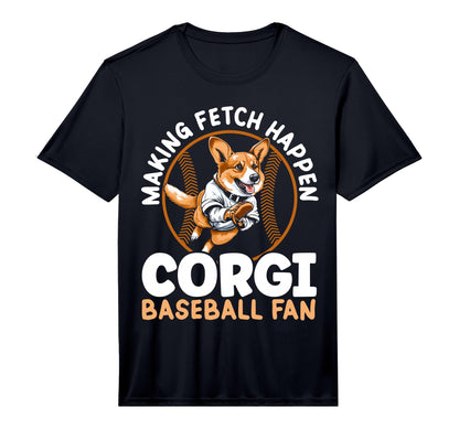 Baseball Corgi Dog Lover Baseball T-Shirt - Trendy Graphic Men Women - T-Shirt, Sweatshirt, Hoodie