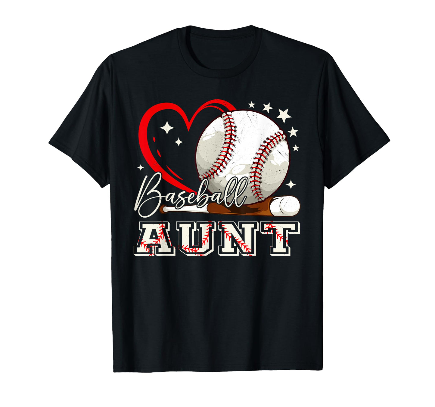 Baseball Aunt Family Matching T-Shirt - Minimalist Print for Adults - T-Shirt, Sweatshirt, Hoodie