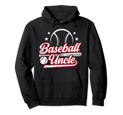 Proud Baseball Uncle Baseball Player Hoodie - Graphic Print for Adults - T-Shirt, Sweatshirt, Hoodie
