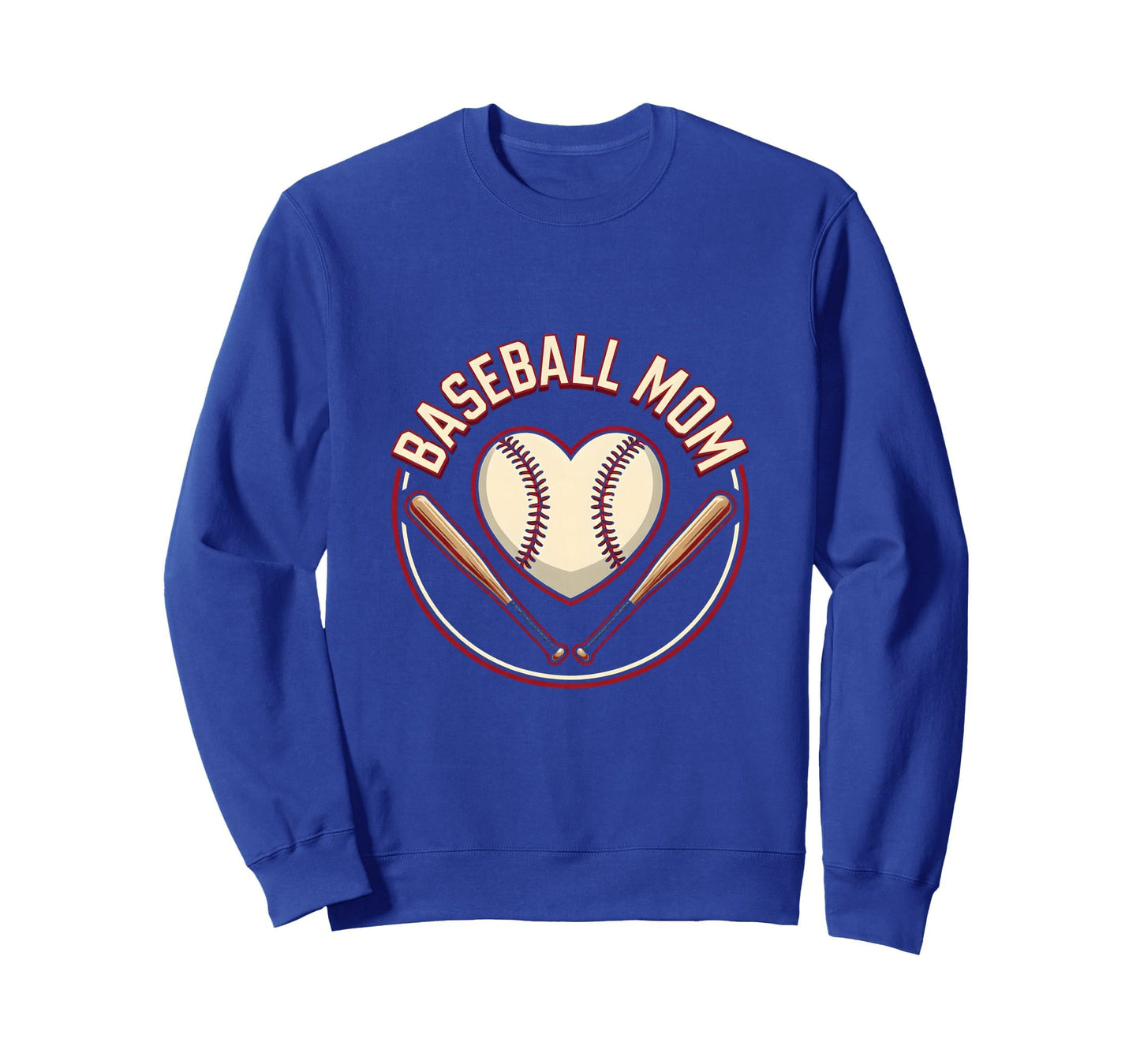 Baseball Mom Heart Proud Sports Sweatshirt - Unique Graphic Men Women - T-Shirt, Sweatshirt, Hoodie
