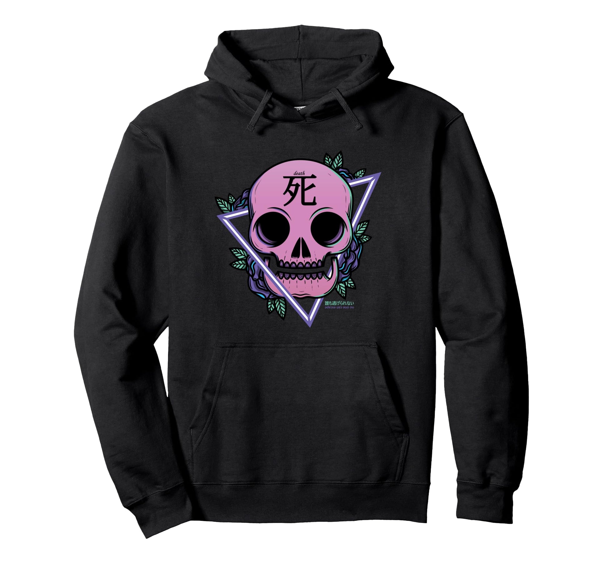 Vaporwave Skull Death Aesthetic Hoodie - Streetwear Style for Adults - T-Shirt, Sweatshirt, Hoodie