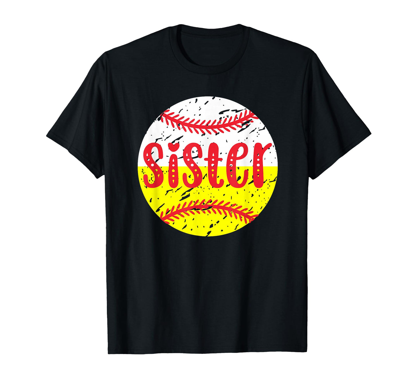 Baseball Softball Sister Softball T-Shirt - Aesthetic Graphic Men Women - T-Shirt, Sweatshirt, Hoodie